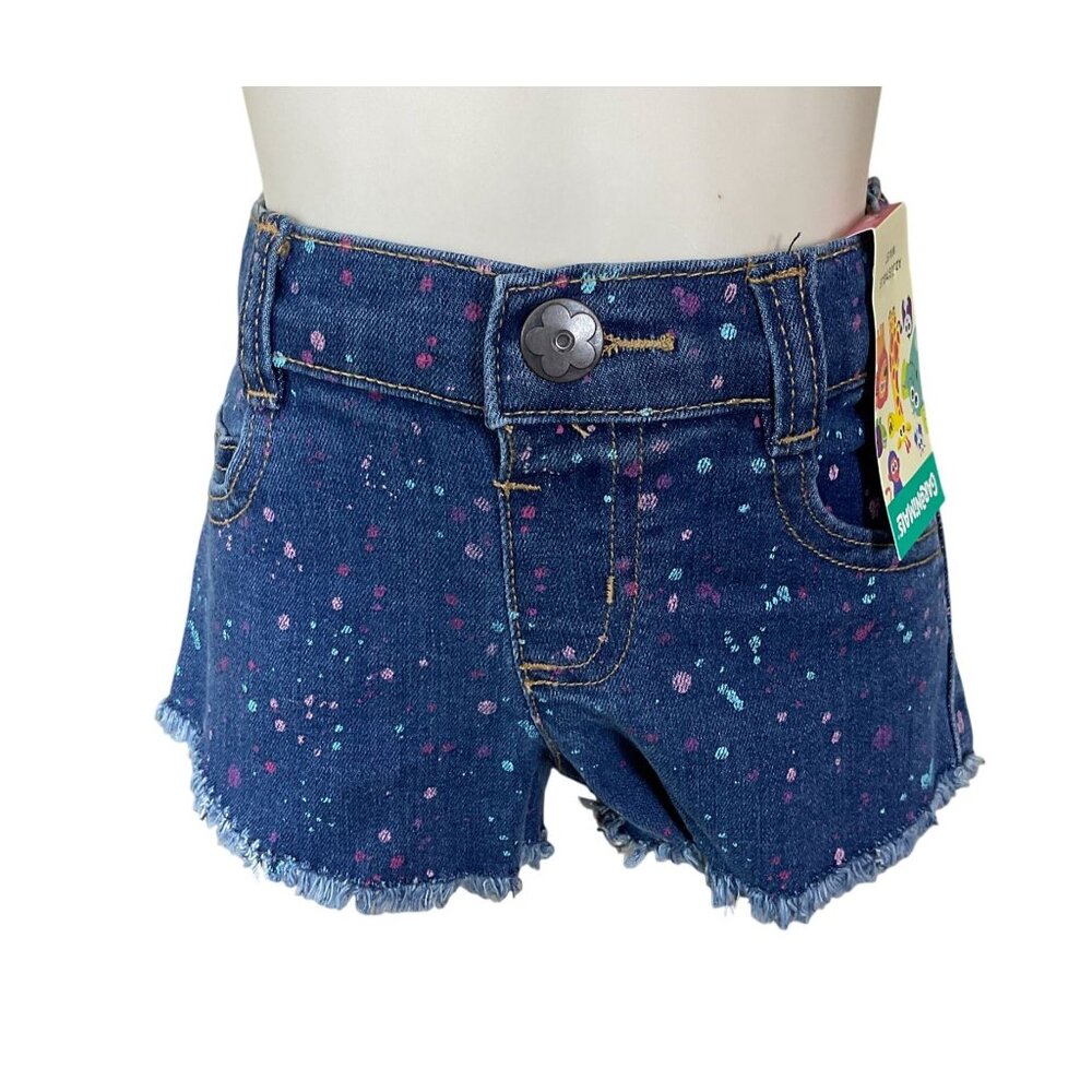 Garanimals Toddler Girls Printed Paint Splatter Denim 5-pkt Shorts 18M NWT